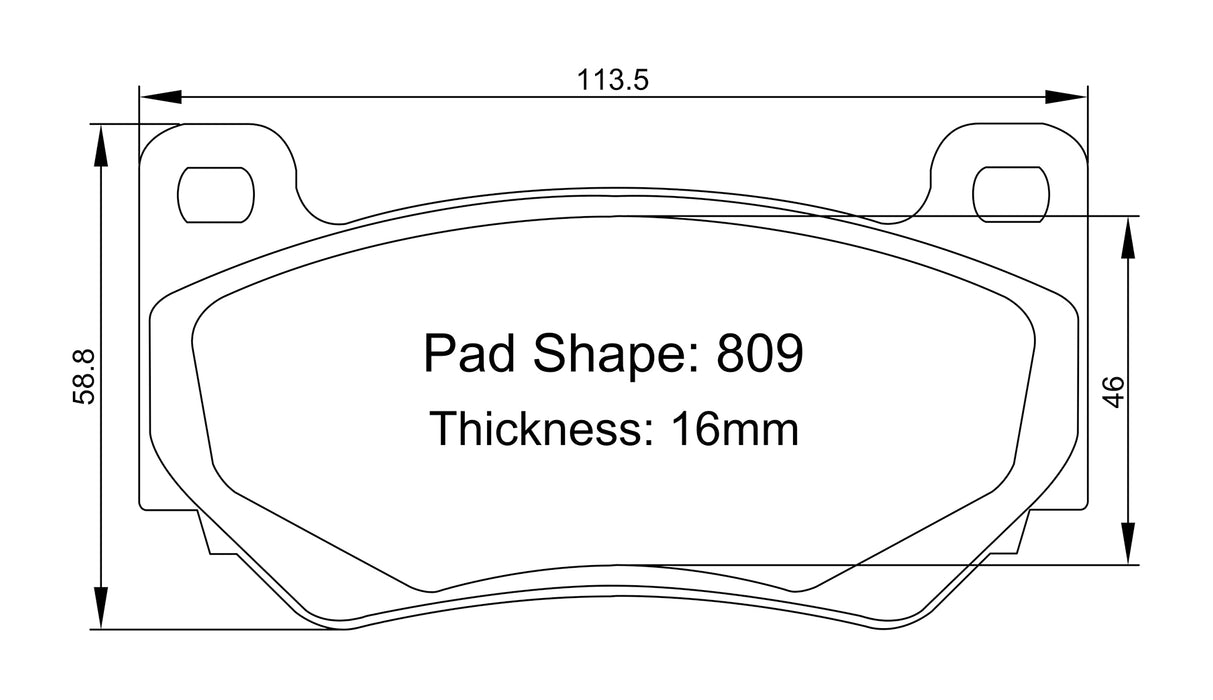 Winmax W-Series/PBP 809 Brake Pads for  AP CP7600/CP7606 Caliper