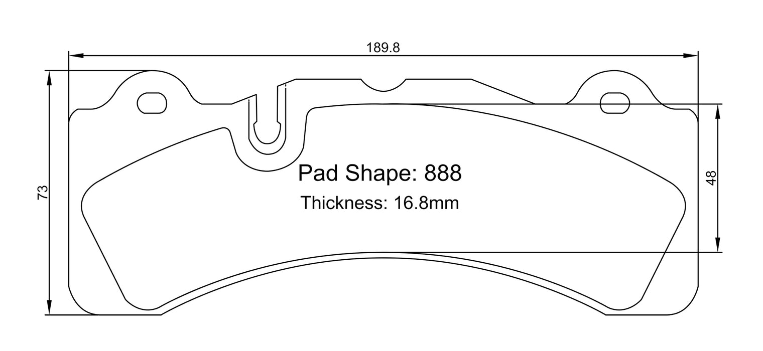 Winmax W-Series/PBP 888 Brake Pads for  Brembo GT Kit 6 piston D48