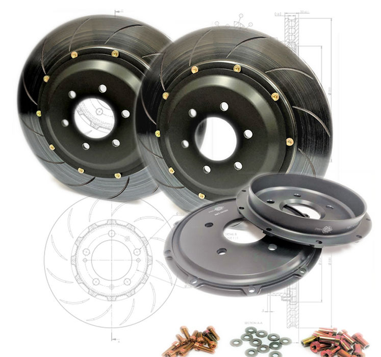 Porsche 997 competition floating rotors (pair)