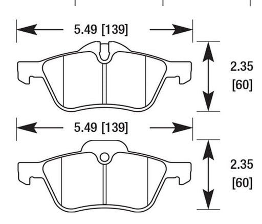 Hawk Performance brake pads part HB444 fits Performance Hb444 Series