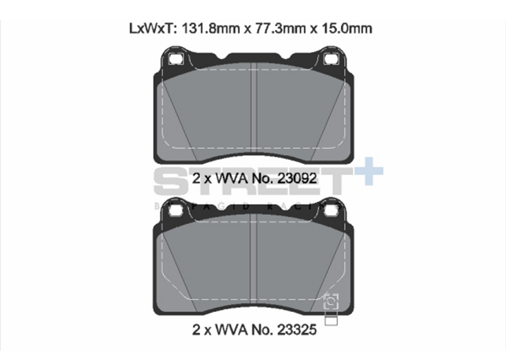 Pagid Street+ brake pad Axle Set T8300SP2001  FMSI 7902D1001