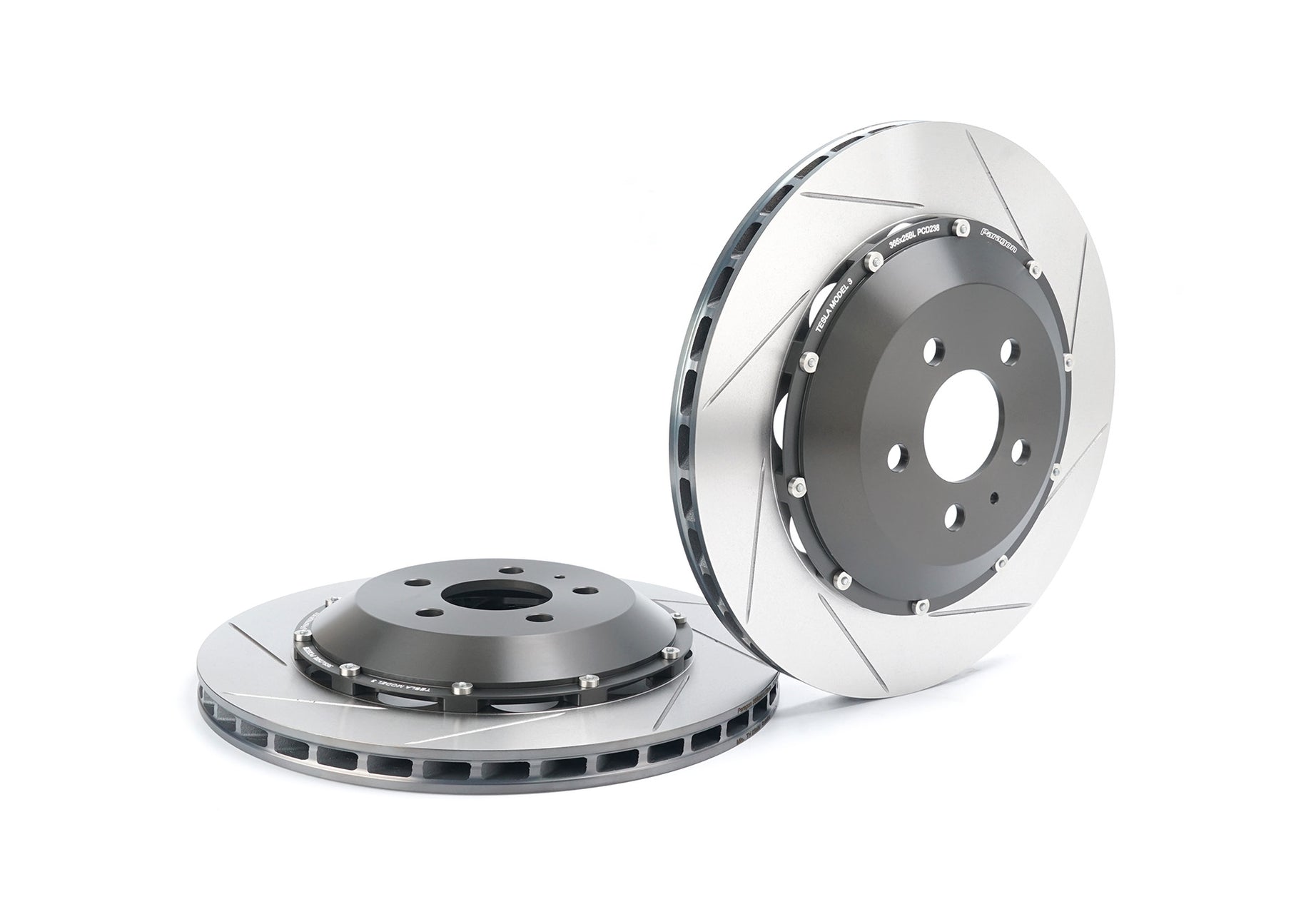 Model 3 Non-Perf 2-pc Floating Brake Rotors (Front) — Alcon Brake Kits