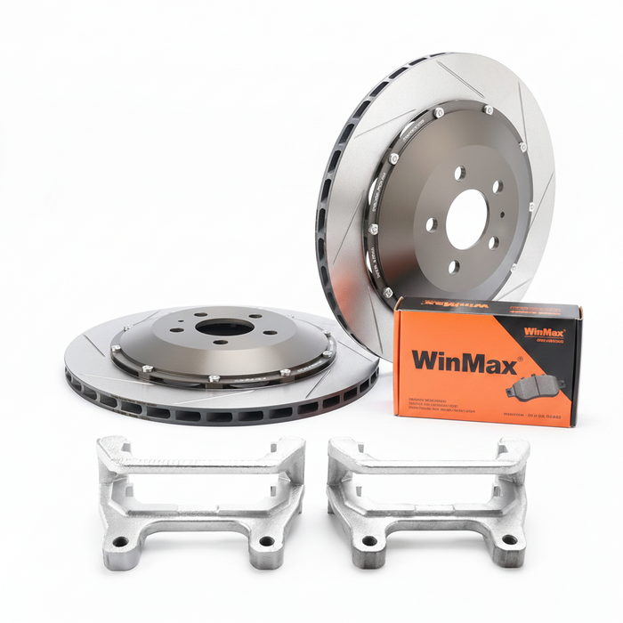 Tesla Model 3 RWD/AWD / Model Y AWD - Larger Rotor (370mm Rear) Performance 2-Piece Rotor and Brake Pad Package