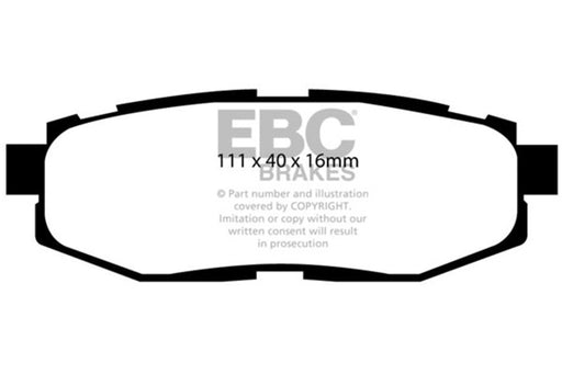 EBC yellowstuff brake pads rear fits 2012 Scion Fr S 2