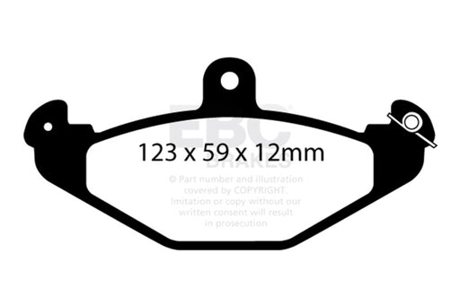 EBC yellowstuff brake pads rear part DP4885 fits 2008 Lotus 2 Eleven 1 8 Supercharged