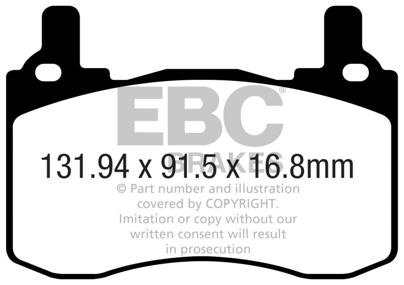 EBC yellowstuff brake pads rear fits 2019 Genesis G70 2 0t Brembo
