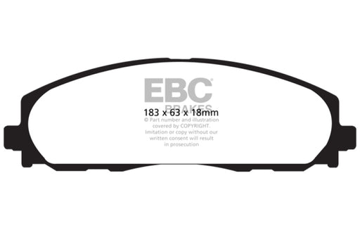EBC greenstuff brake pads front part DP61888 fits 2012 Chrysler Town Country 3 6
