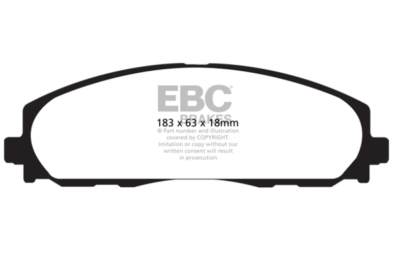 EBC greenstuff brake pads front part DP61888 fits 2012 Chrysler Town Country 3 6