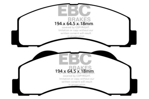 EBC yellowstuff brake pads front fits 2015 Ford Expedition 3 5 Twin Turbo 2wd