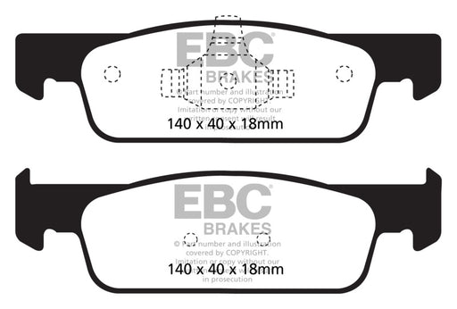 EBC greenstuff brake pads front part DP22146 fits 2016 2017 Smart Fortwo 0 9l Turbo