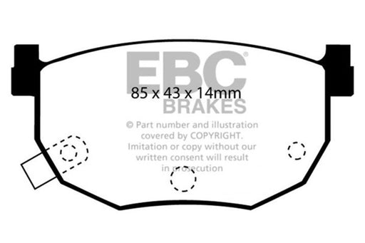 EBC ultimax brake pads rear part UD272 fits 1999 01 Hyundai Elantra 2 0 Ultimax2
