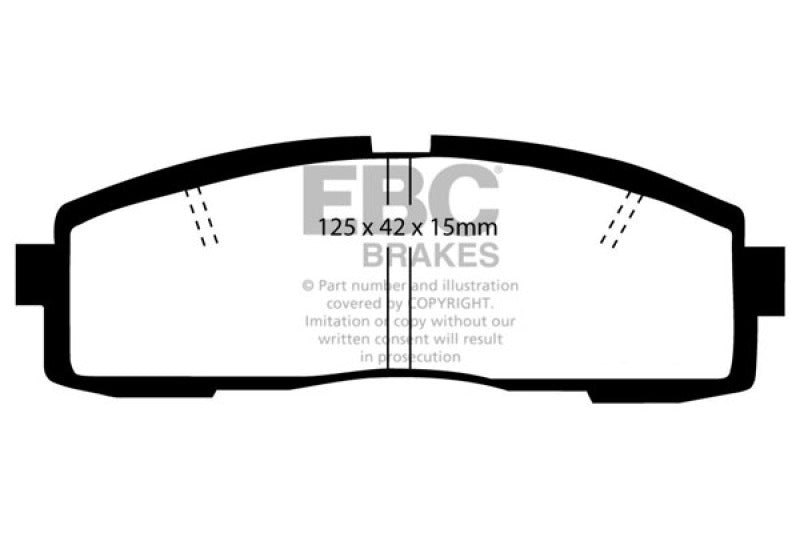 EBC yellowstuff brake pads rear part DP4608 fits 1986 92 Toyota Supra 2 8