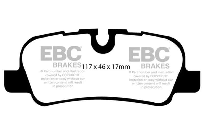 EBC yellowstuff brake pads rear fits 2005 10 Land Rover Lr3 4 4