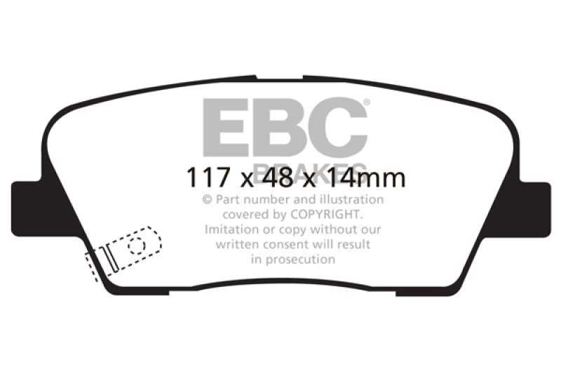 EBC redstuff brake pads rear fits 2011 Hyundai Equus 4 6