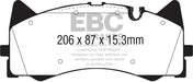 EBC yellowstuff brake pads front fits 2015 Mercedes Benz C63 Amg W205 4 0l Twin Turbo