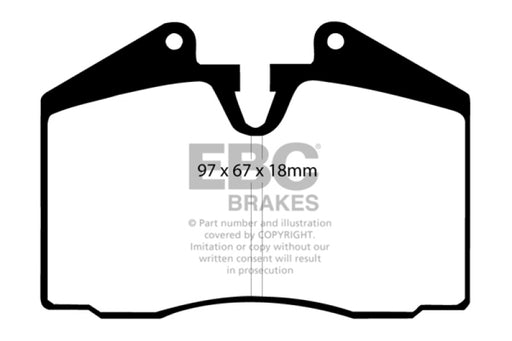 EBC yellowstuff brake pads fits 1989 95 Ferrari 348 3 4