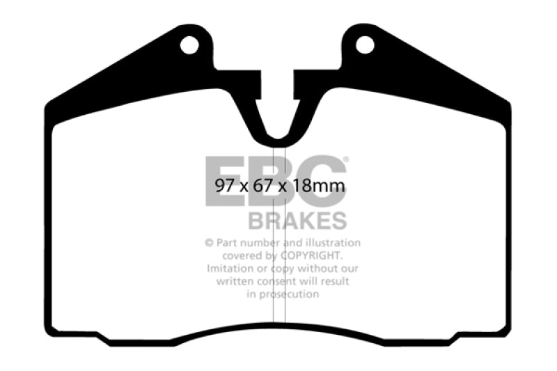 EBC yellowstuff brake pads fits 1989 95 Ferrari 348 3 4
