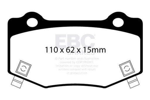 EBC redstuff brake pads rear fits 2016 Cadillac Ats V 3 6 Twin Turbo