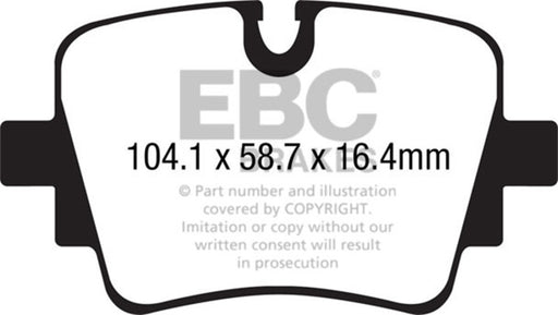 EBC redstuff brake pads rear fits 2013 Jaguar F Type Cast Iron