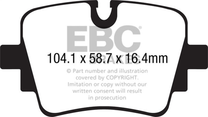 EBC redstuff brake pads rear fits 2013 Jaguar F Type Cast Iron