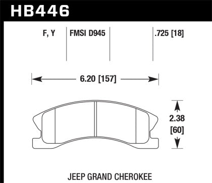 Hawk Performance HB122 Series Brake Pad 0.710 in. thick