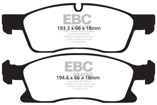 EBC yellowstuff brake pads front fits 2011 Dodge Durango 3 6