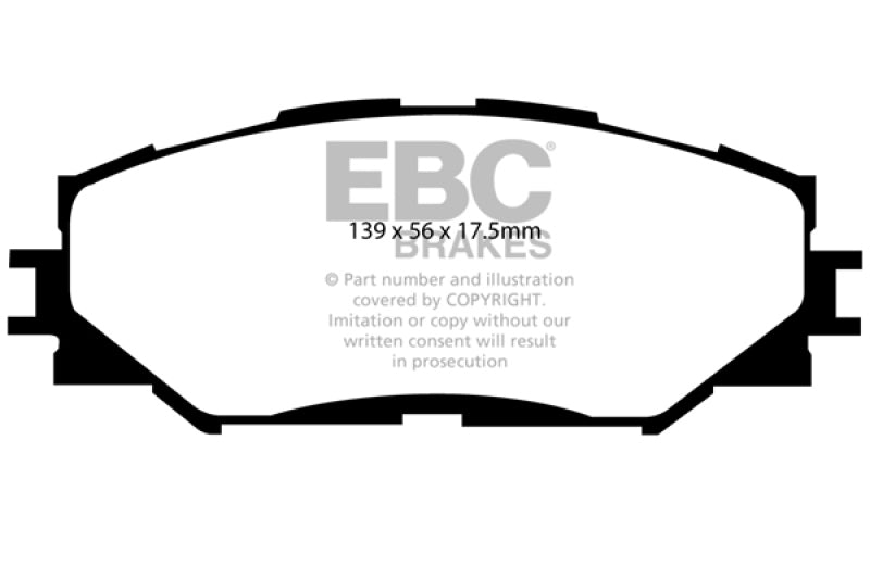 EBC greenstuff brake pads front part DP21791 fits 2010 12 Lexus Hs250h 2 4 Hybrid