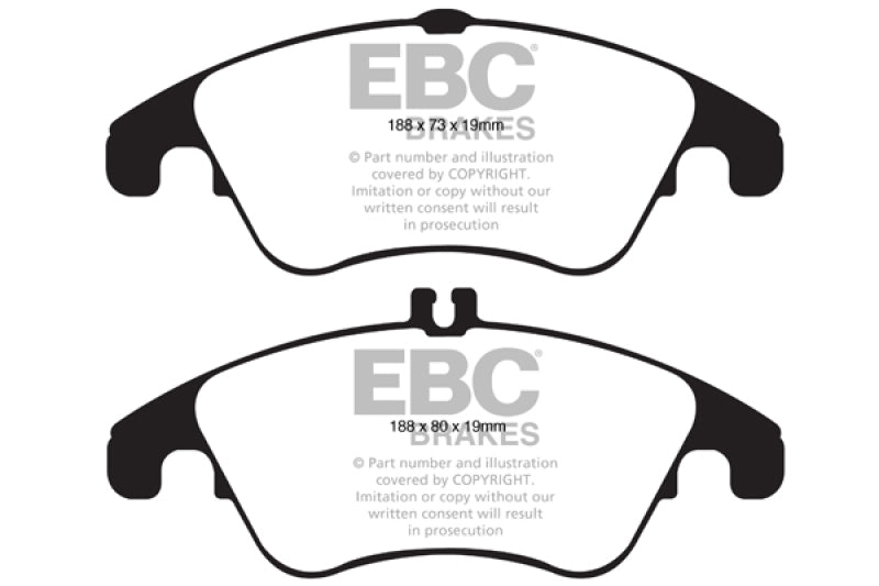 EBC redstuff brake pads front fits 2012 Mercedes Benz C250 Coupe 1 8 Turbo Sport Edition
