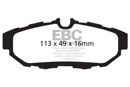 EBC yellowstuff brake pads rear fits 2010 14 Ford Mustang 3 7