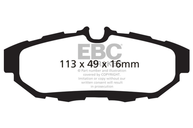 EBC yellowstuff brake pads rear fits 2010 14 Ford Mustang 3 7