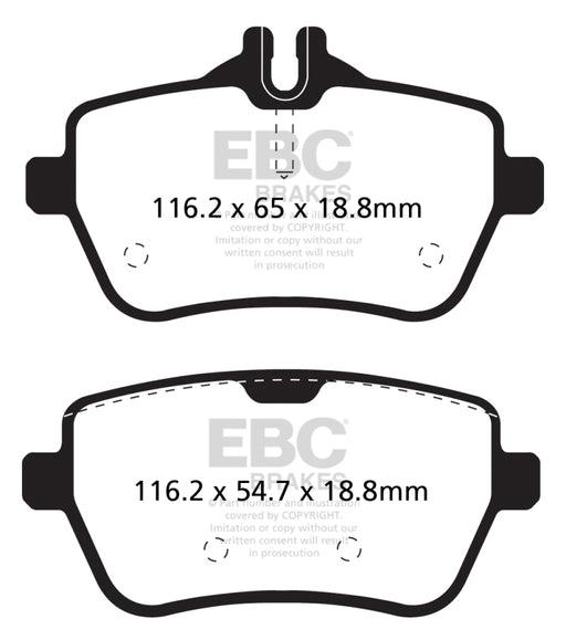 EBC redstuff brake pads rear fits 2014 Mercedes Benz S550 4 7 Twin Turbo