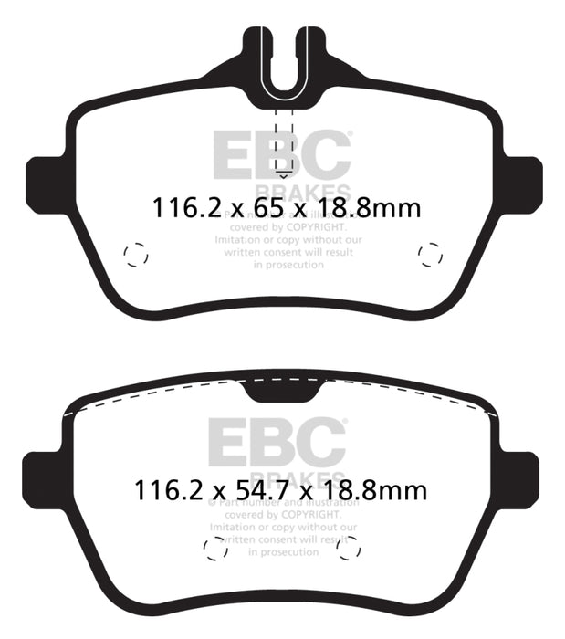 EBC redstuff brake pads rear fits 2014 Mercedes Benz S550 4 7 Twin Turbo