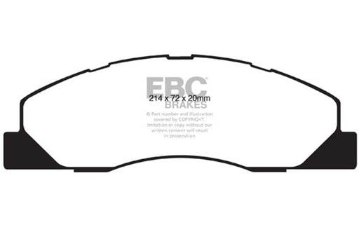EBC greenstuff brake pads front part DP61847 fits 2009 11 Dodge Ram 2500 Pick Up 5 7 2wd 4wd