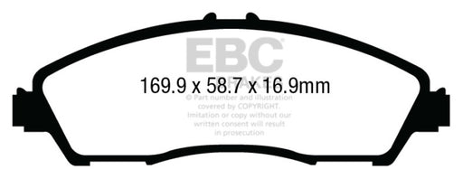 EBC yellowstuff brake pads front fits 2014 Acura Mdx 3 5