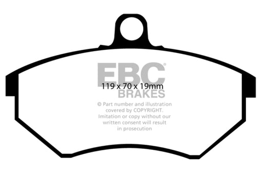 EBC redstuff brake pads front part DP3841 fits 1989 93 Volkswagen Corrado 1 8 Supercharged