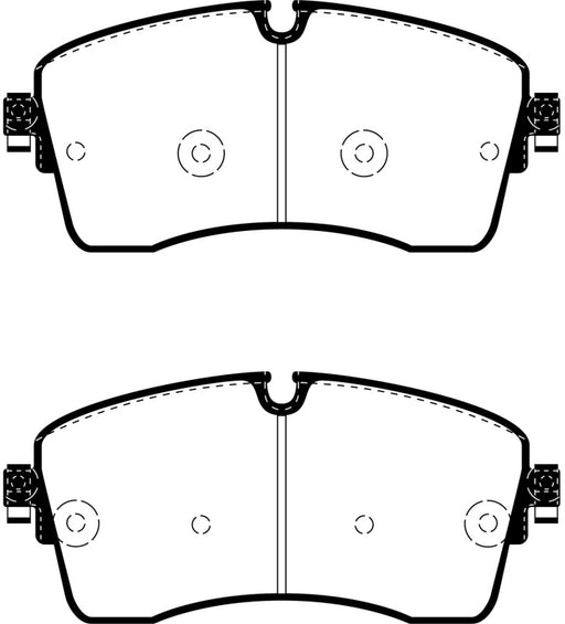 EBC greenstuff brake pads front part DP62385 fits 2018 Jaguar E Pace 2 0l Turbo 246