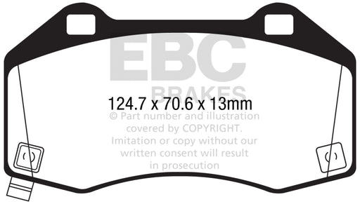 EBC yellowstuff brake pads front fits 2016 Mazda Miata Mx 5 17 20 Fiat 124 Spider Abarth