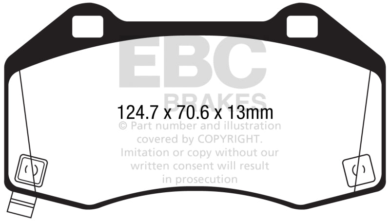 EBC yellowstuff brake pads front fits 2016 Mazda Miata Mx 5 17 20 Fiat 124 Spider Abarth
