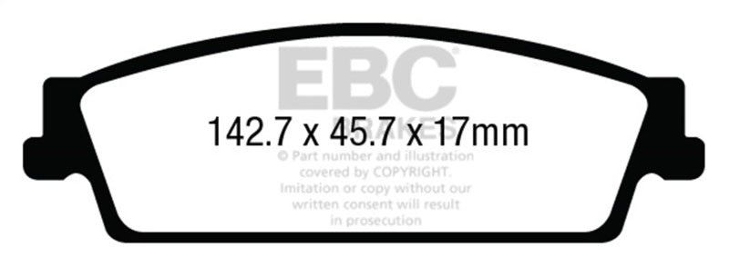 EBC ultimax brake pads rear part UD1707 fits 2015 Cadillac Escalade 6 2 2wd Ultimax2