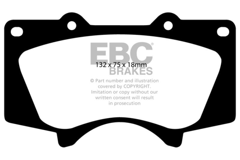 EBC brake pads front part ED91657 fits 2010 Lexus Gx460 4 6 Extra Duty