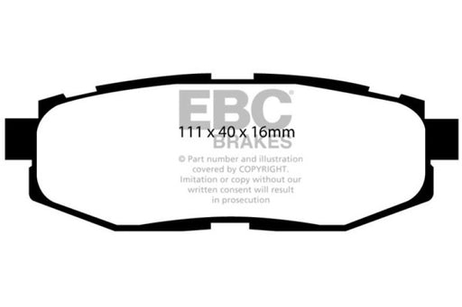 EBC ultimax brake pads rear part UD1124 fits 2012 Scion Fr S 2 Ultimax2