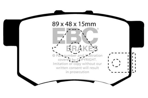 EBC greenstuff brake pads rear part DP61193 fits 2005 06 Honda Cr V 2 4