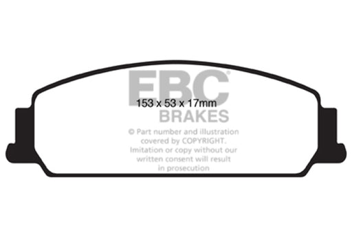 EBC yellowstuff brake pads front fits 2008 10 Pontiac G8 3 6