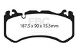 EBC yellowstuff brake pads front fits 2012 Maserati Quattroporte 3 8 Twin Turbo