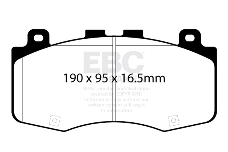 EBC yellowstuff brake pads front fits 2018 Jeep Grand Cherokee Trackhawk