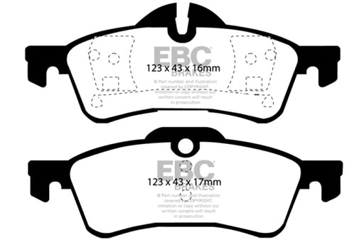 EBC greenstuff brake pads rear part DP21701 fits 2004 06 Mini Hardtop 1 6