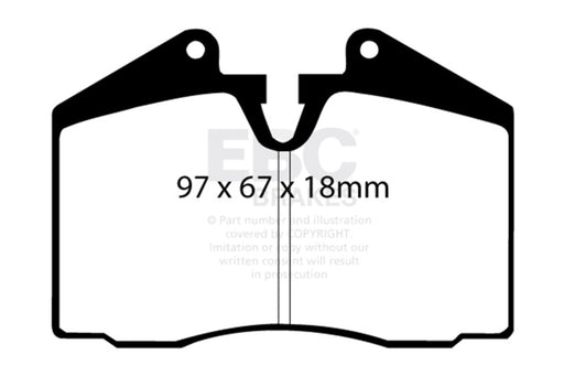EBC redstuff brake pads fits 1989 95 Ferrari 348 3 4