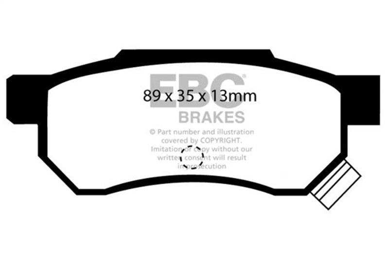 EBC greenstuff brake pads rear part DP2642 fits 1992 94 Acura Integra 1 7 Vtec