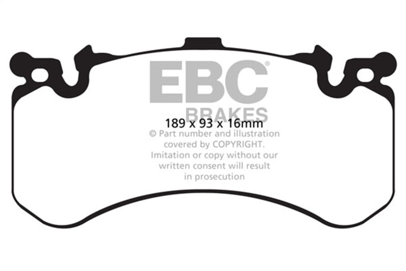 EBC yellowstuff brake pads front fits 2011 Audi A8 Quattro 6 3 Cast Iron