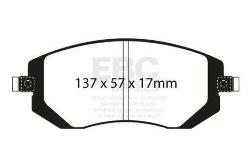 EBC yellowstuff brake pads front fits 2004 06 Saab 9 2x 2 0 Turbo